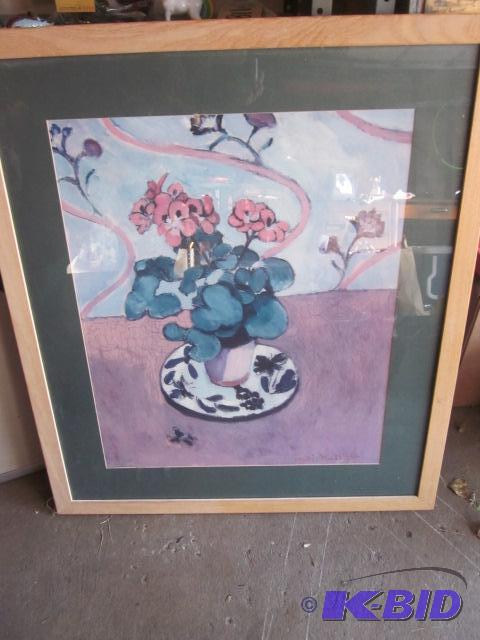 lot 75 image: Large Henri Matisse lithograph framed print....