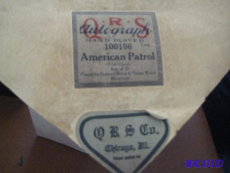 QRS Song Roll Title American Patrol 100106
