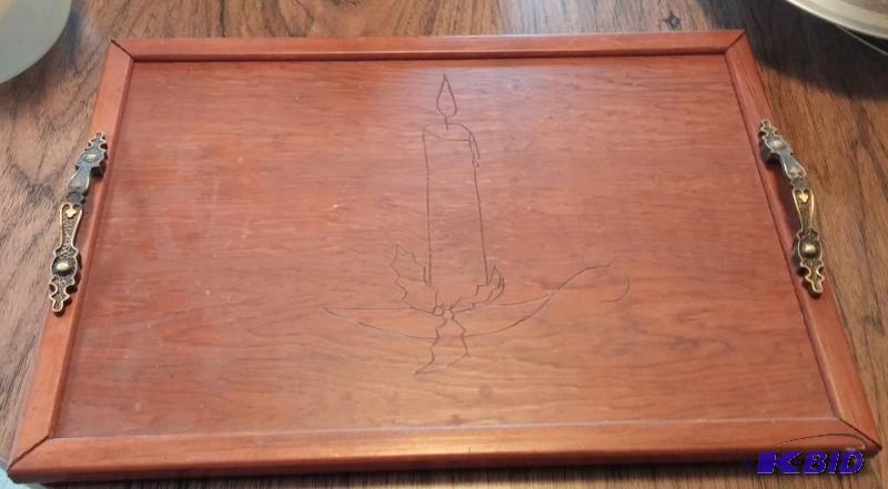 Vintage wooden serving tray