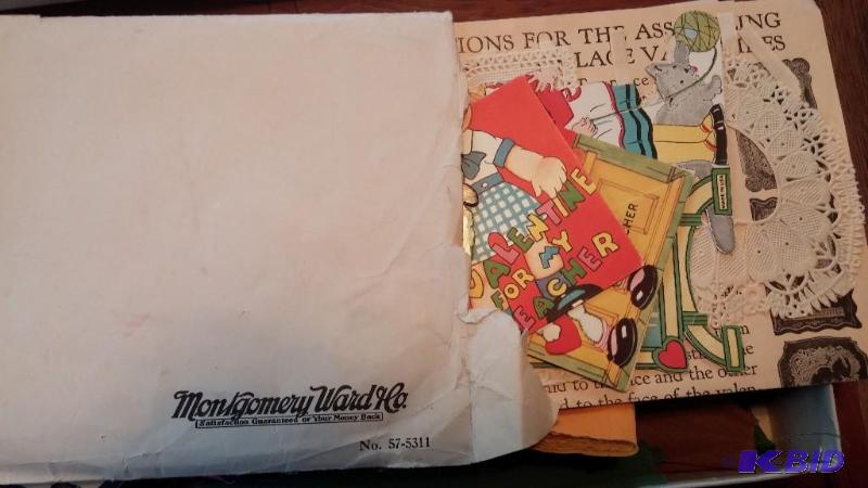 Large lot of vintage scrap book items