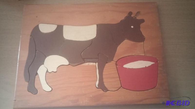 Vintage 1930s wooden childrens puzzle