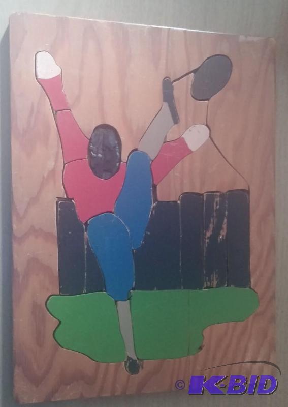 Vintage 1930s wooden childrens puzzle