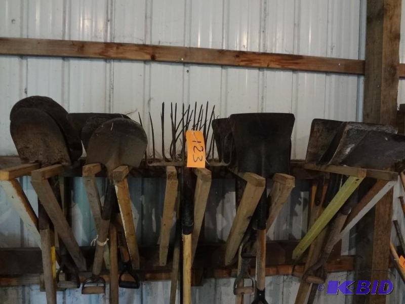 Lot of Shovels and forks, 23 approx...