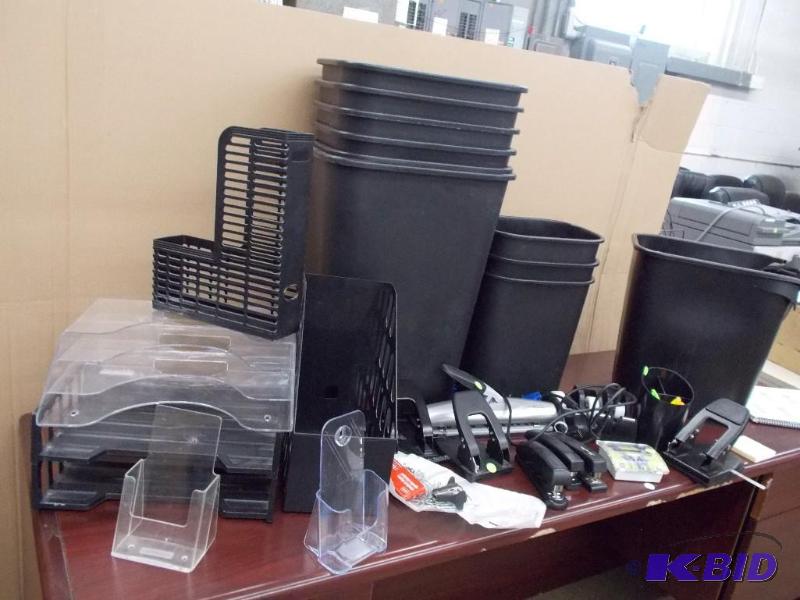 Trash Cans and Office Supplies