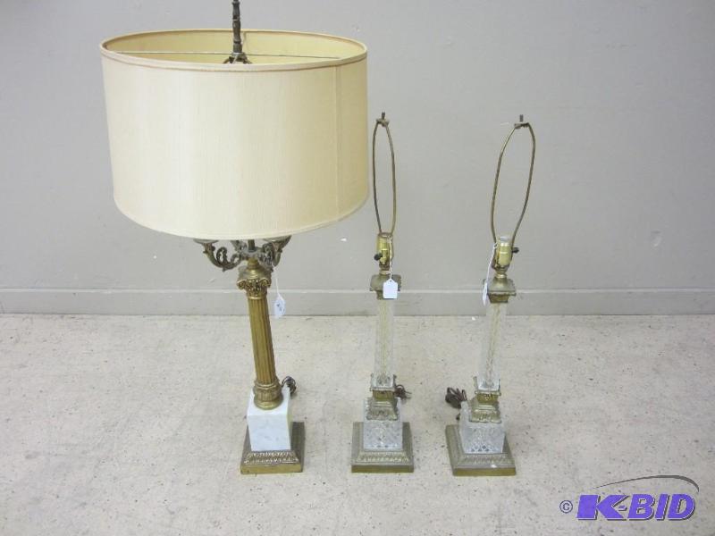 lot 10 image: 3 Vintage Electrical Lamps