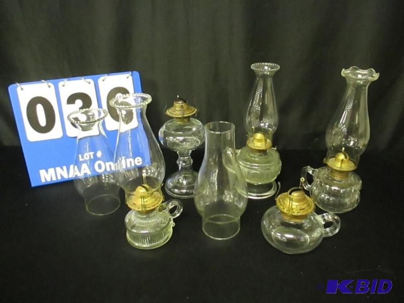 lot 36 image: Vintage Kerosene Lamps & Parts