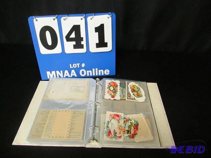 lot 41 image: Book of Vintage Postcards & Religious Cards