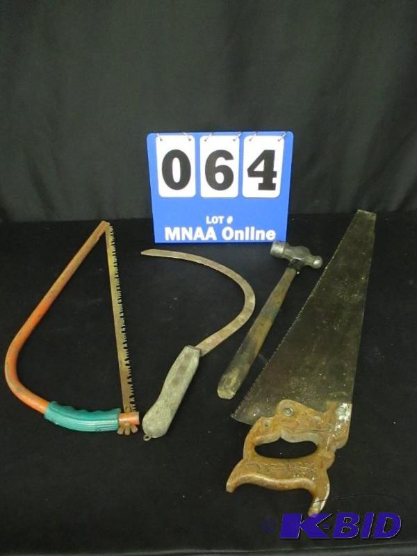 lot 64 image: Lot of Saws, Sickle & Hammer