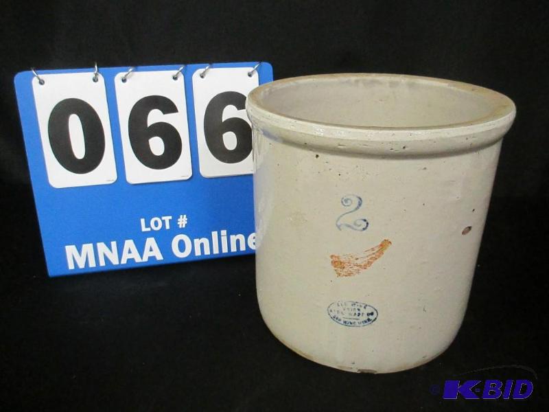 lot 66 image: 2 Gallon Red Wing Crock