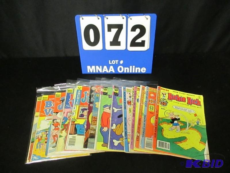 lot 72 image: 16 Vintage Archie, Richie Rich & Disney Comics