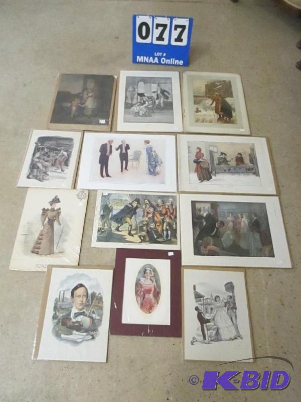 lot 77 image: 12 Prints & Magazine Pages