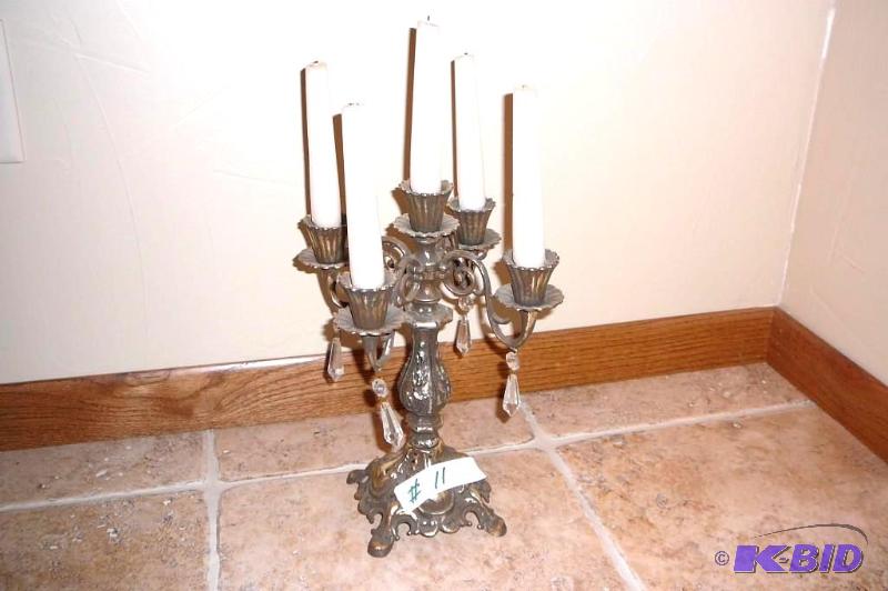Decorative metal&nbsp5 candle holder 12&quot...