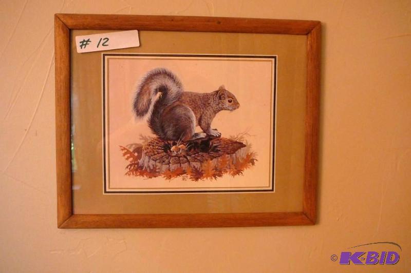 Squirrel print 15-12&quot long x 12-12 hei...