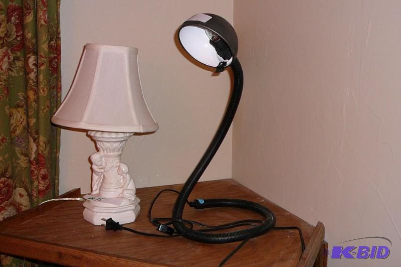 1 ceramic lamp white 15&quot tall 1 adjustab...