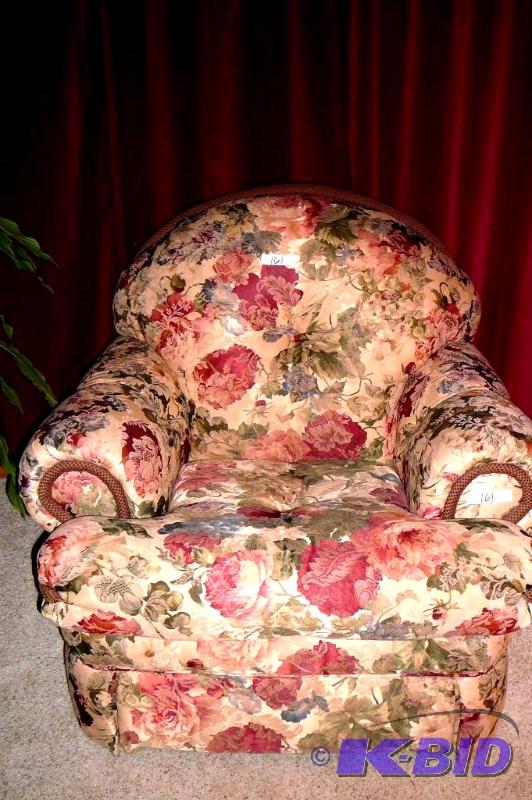 England cloth floral design pattern chair by ...