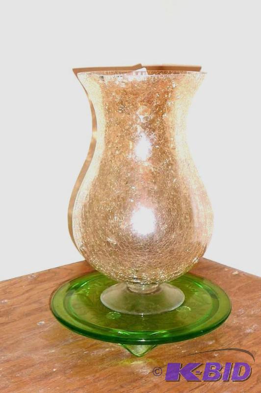Decorative&nbspglass vase with glass base 12...