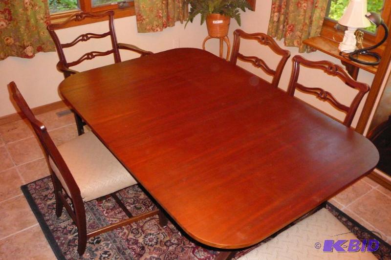 Antique 1940s solid mahogany set of 6 Chippe...