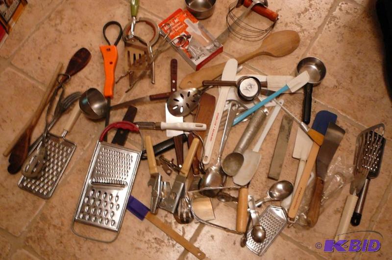Large lot of kitchen utensils&nbspcheese gra...