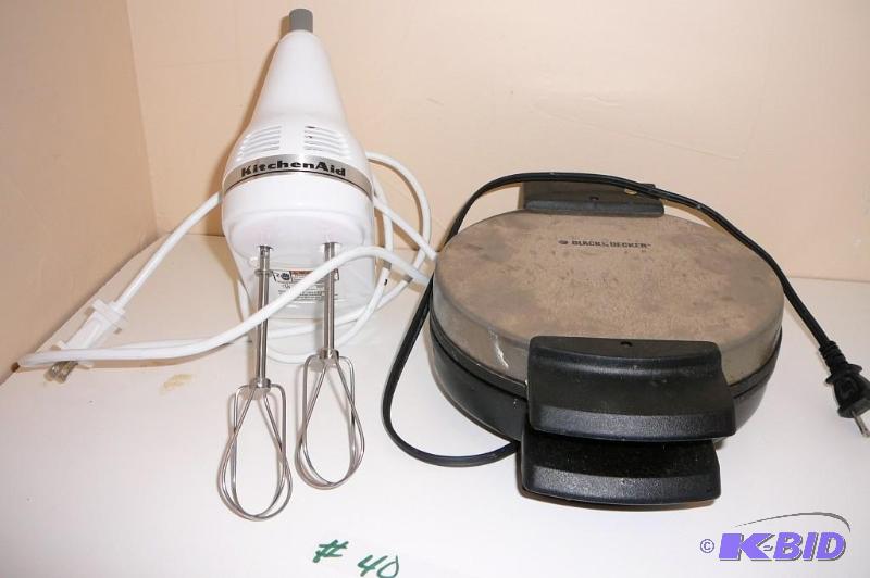 Black and Decker waffle maker and kitchen aid...