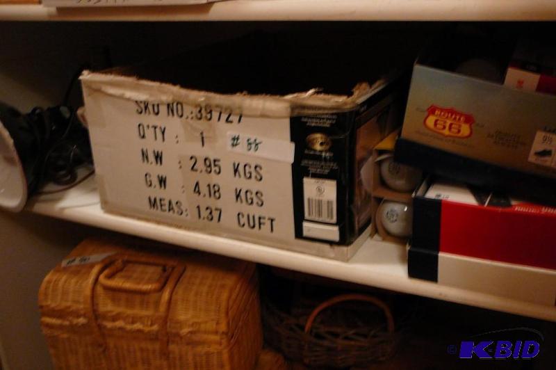 Large lot of light bulbs, light fixtures, Chr...