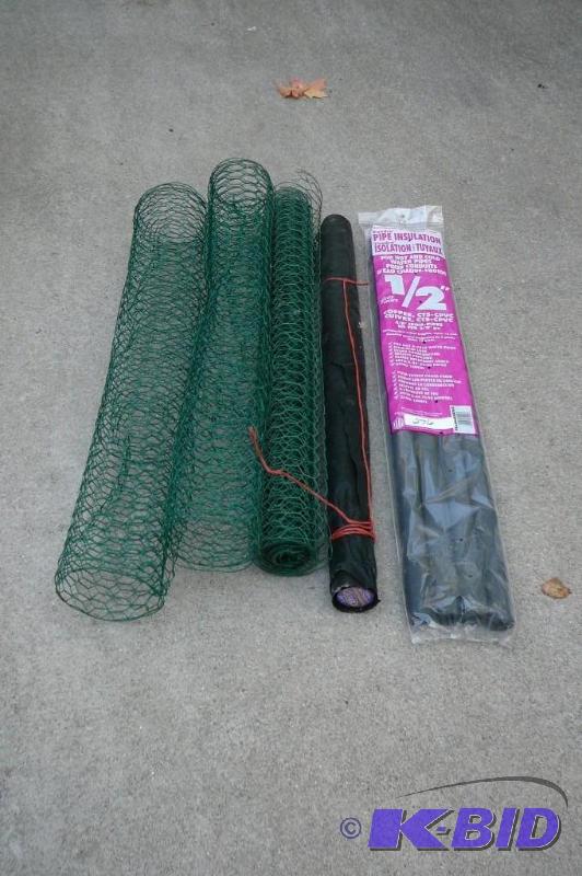 lot 276 image: Chicken&nbspwire, landscaping&nbspmat and p...