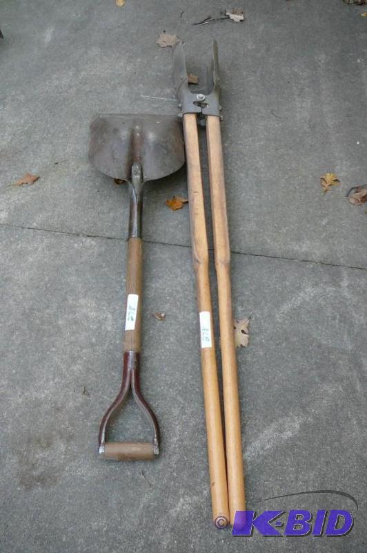 lot 278 image: post hole digger, shovel...