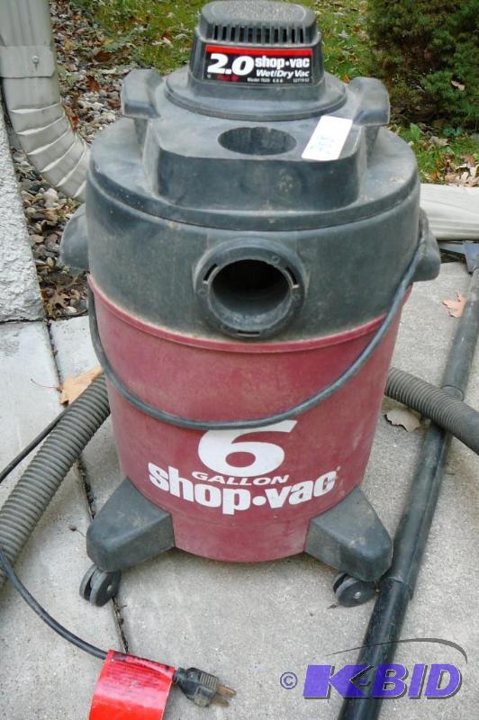 lot 288 image: 6 Gallon shop-vac&nbsp2.0 HP wetdry vac&nbs...