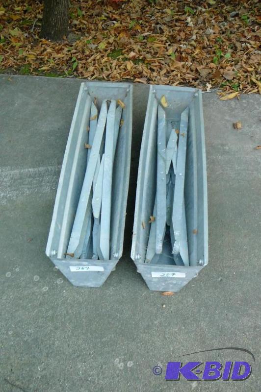 lot 289 image: 2 metal saw horses ...