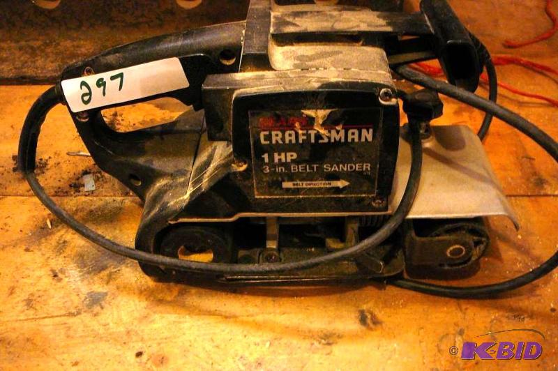 lot 297 image: Sears craftsman 1HP 3&nbspinch&nbspbelt san...