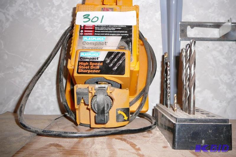 lot 301 image: Plasplugs high speed steel drill sharpener&nb...