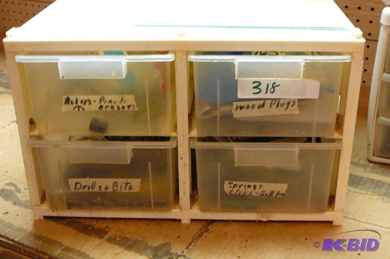 lot 318 image: Lot of miscellaneous wood plugs and springs, ...