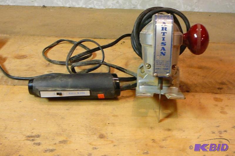lot 349 image: Artisan jig saw and small heat gun ...