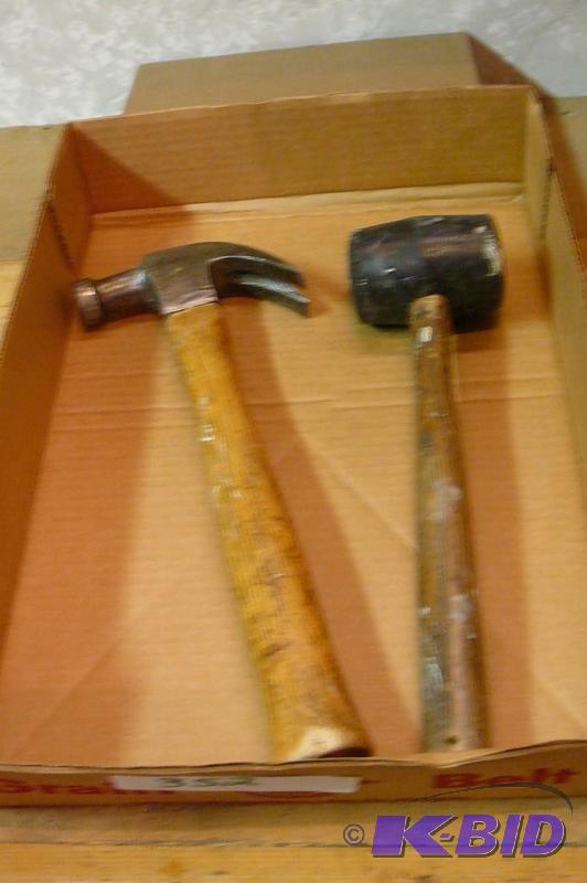 lot 352 image: Claw hammer and mallet ...