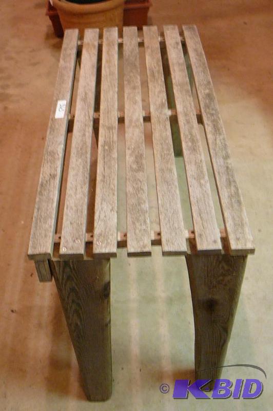 lot 363 image: Tek wooden bench 18&quotW x 43-12&quotL x ...