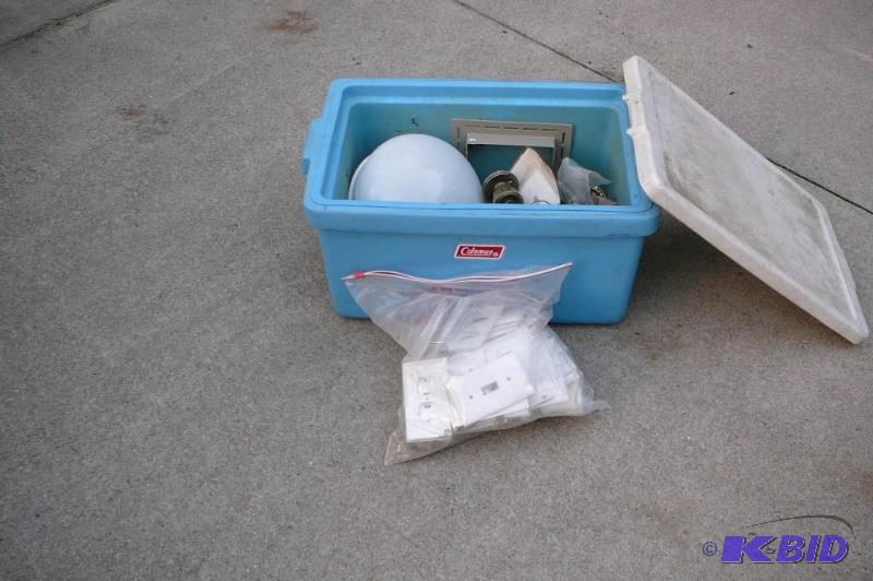 lot 375 image: Cooler , misc&nbspelectrical plates and misc...