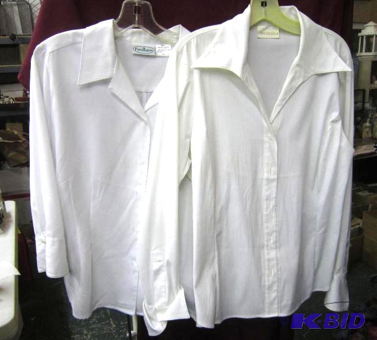 2 White Long Sleeve Shirts