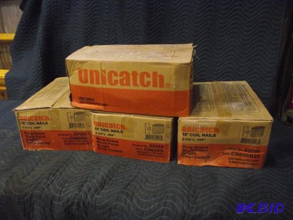 (4) Cases of 15&quot Unicatch Coil Nails   2...