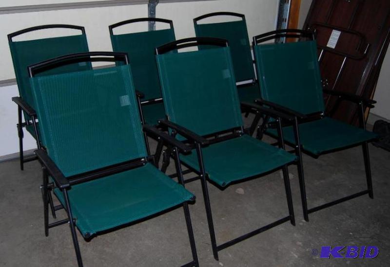 Set of 6 Wide Seat Folding Chairs, powder coa...