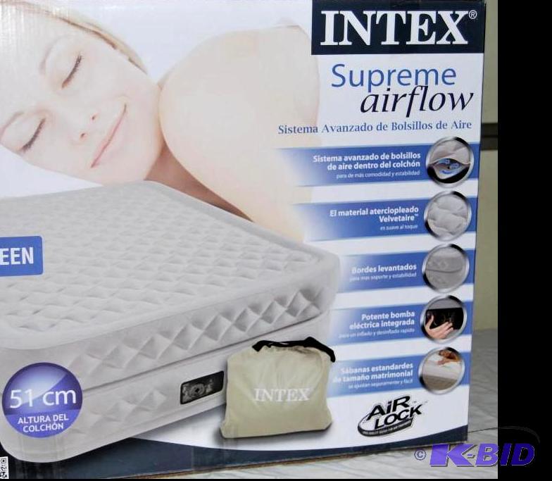 Intex Supreme Air-Flow Queen Size Air Bed, bu...
