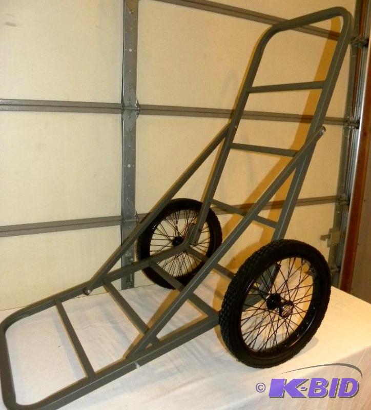 All Steel Folding Deer Cart, 16&quot solid r...