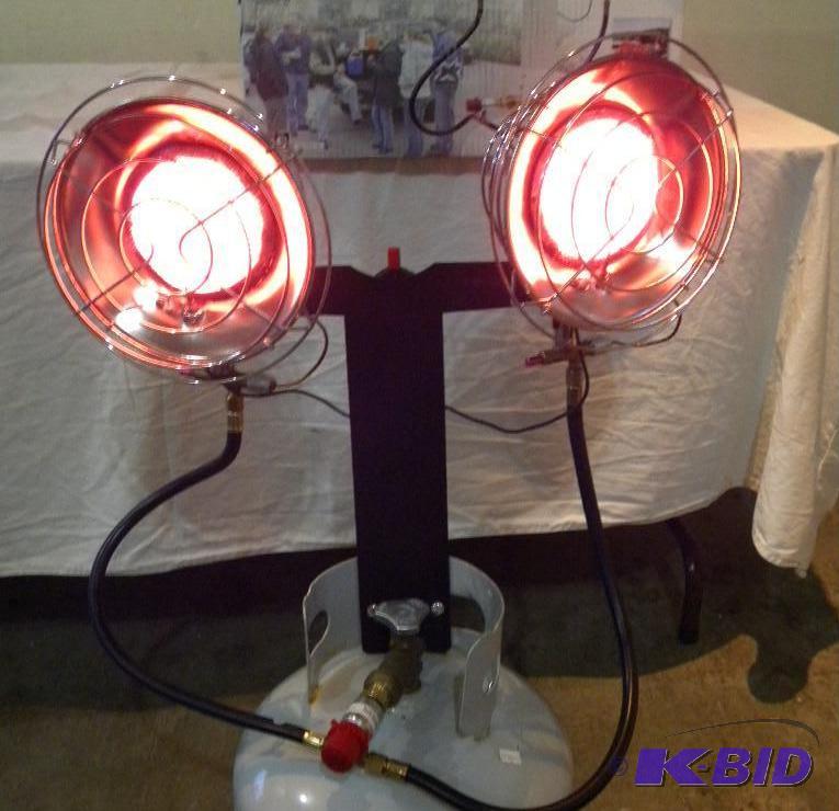 Double Tank Top Camping Heater, attaches to t...