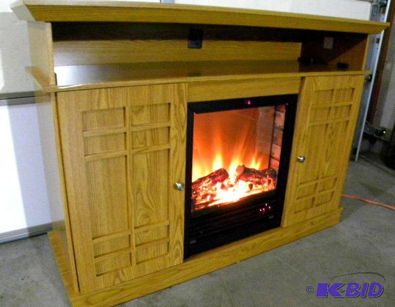 Castlecreek Mission-style Media Stand Firepla...