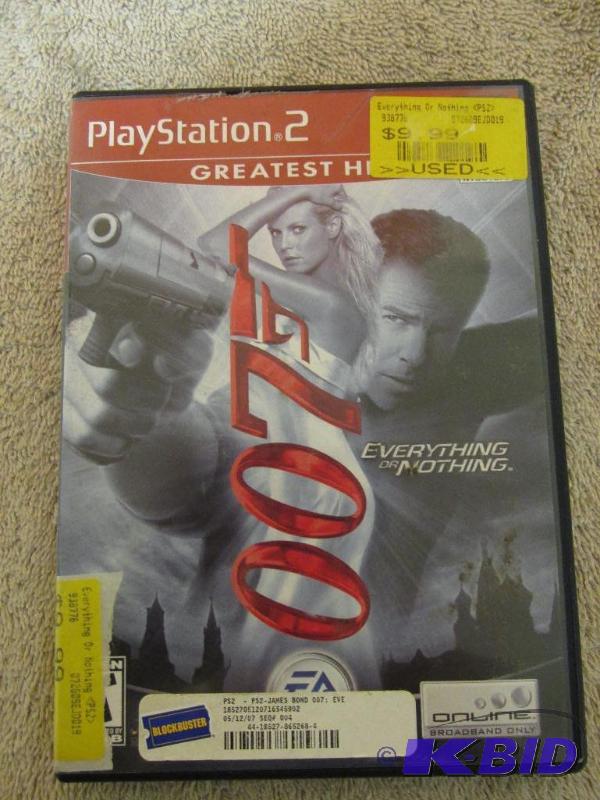 lot 116 image: Playstation 2 007 Everything or Nothing