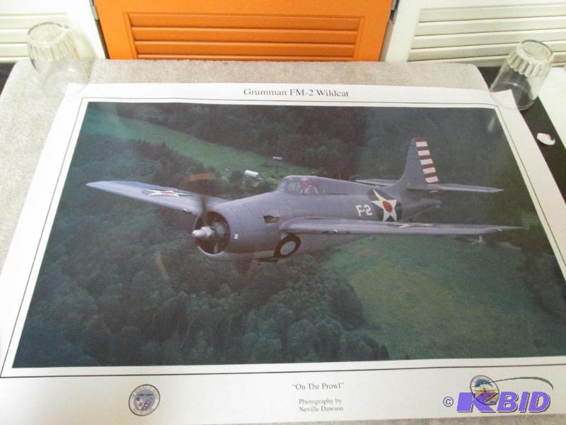 lot 36 image: Poster - Grummann FM-2 Wildcat