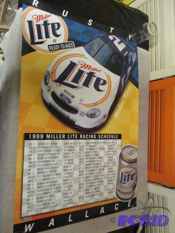 lot 41 image: Poster - Miller LIght - Rusty Wallace