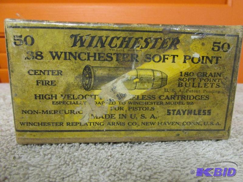 lot 96 image: Winchester Soft Point Bullet Box