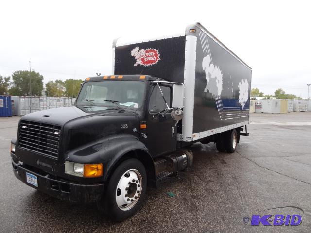 lot 11 image: 1997 International 4700 box truck. 307,279 mi...