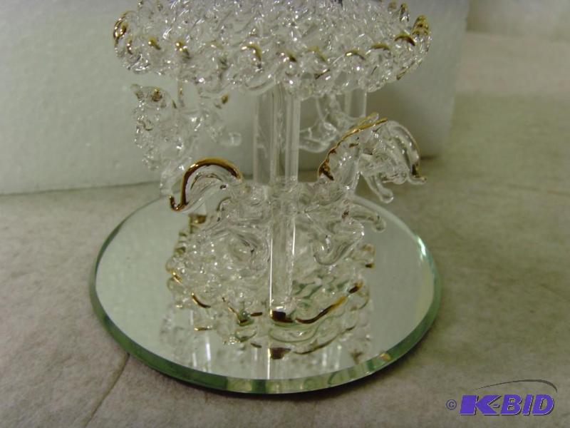 lot 117 image: Glass Horse Carousel