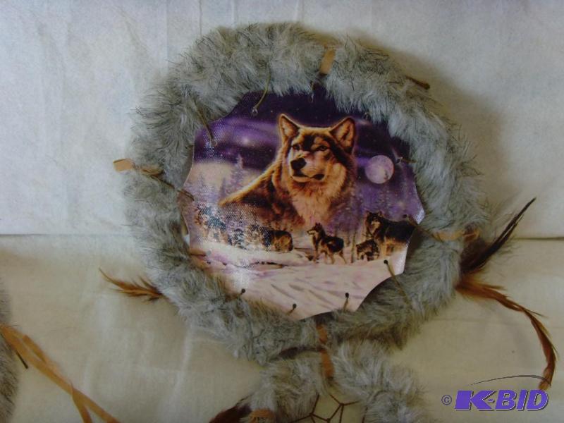 lot 22 image: Wolf Dream Catchers