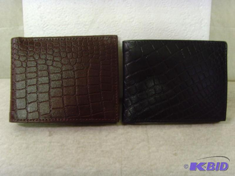 lot 77 image: 2 Croc Embossed Leather Wallets